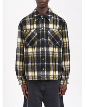 Represent Textured Overshirt Jacket - Gray