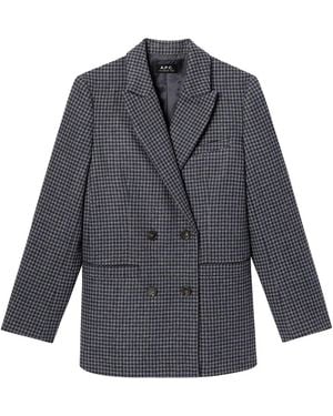 A.P.C. Lucy Double Breasted Blazer - Gray