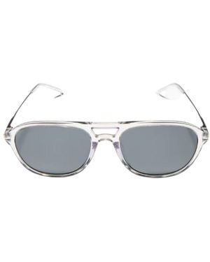 Gucci Clear Frame Retro Sunglasses - White