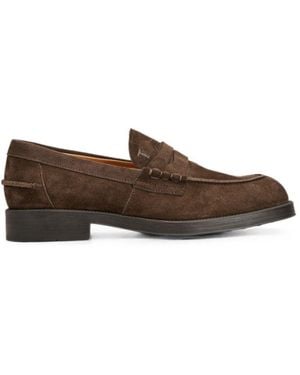 Tod's Suede Penny Loafers - Brown