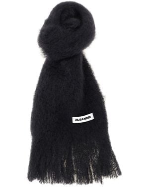 Jil Sander Small Mohair Scarf - Blue
