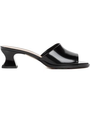 Bottega Veneta Cha-Cha Leather Mules - Black