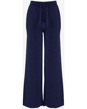 arch4 Cashmere Wide Leg Pants - Blue