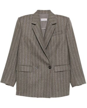 Alberto Biani Double-Breasted Jacket - Gray