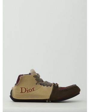 Dior Dior Roadie Lace Up Boots - Natural