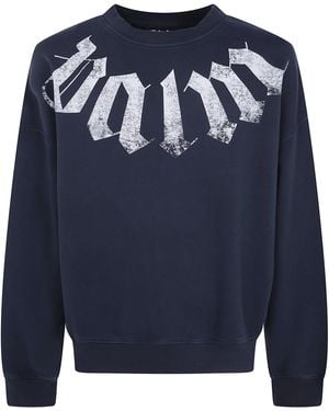 Palm Angels "Big Neck Logo" Loose Crew - Blue