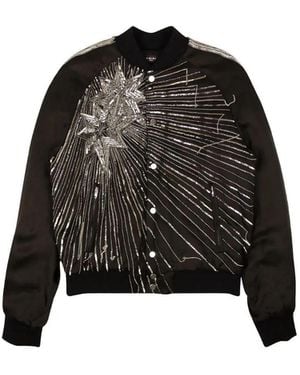Amiri Beaded Star Bomber Jacket - Black