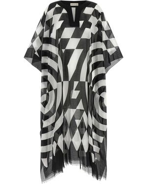 Dries Van Noten Caftan With Print - White