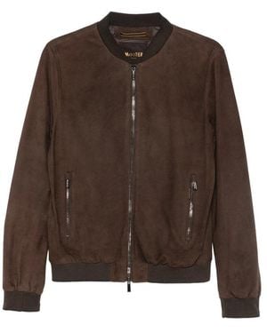 Moorer Calf Suede Jacket Sorano - Brown