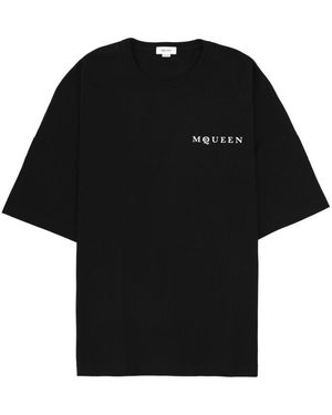 McQueen T-Shirt With Logo - Black