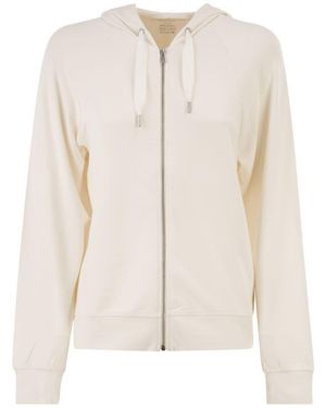 Majestic Hooded Zip-Up Sweatshirt - Natural