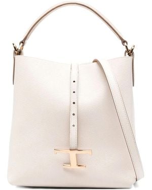 Tod's "T Timeless" Bucket Bag - Natural