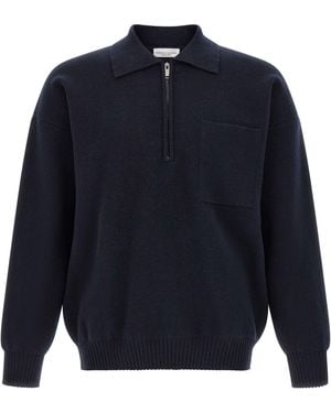 Roberto Collina Merino Wool Polo Shirt - Blue