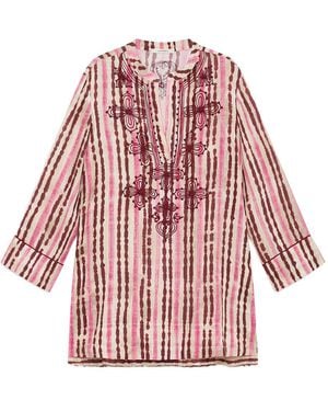 Tagliatore Vertical Stripes Jacket - Red