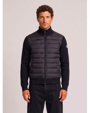 Moncler Padded Tricot Cardigan - Blue