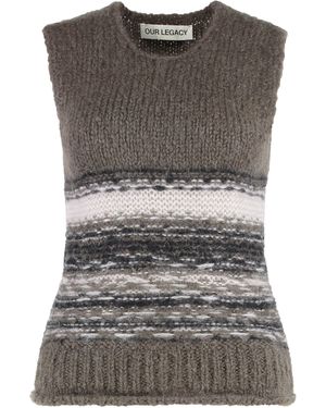 Our Legacy Knit Gilet Pleaser - Gray