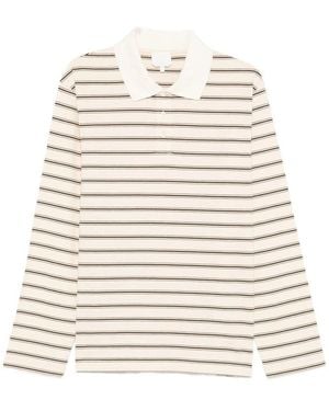 A.P.C. Striped Sweater With Classic Collar - Natural