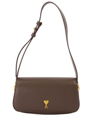 Ami Paris Paris Paris Shoulder Bag - Brown