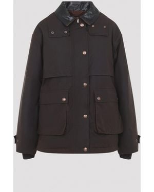 Acne Studios Waxed Canvas Parka Jacket - Black