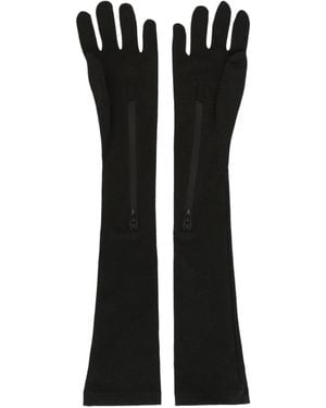 Givenchy Long Zipped Gloves - Black