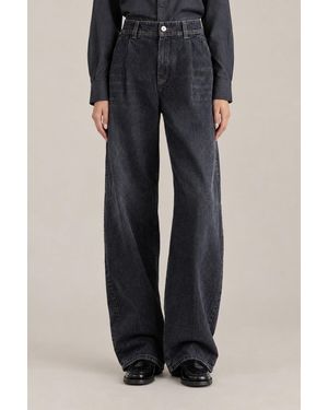 Brunello Cucinelli Stone Denim Wide Leg Pants - Blue