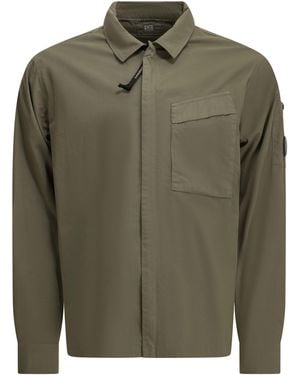 C.P. Company Overshirt Jacket With Logo - Green