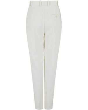 McQueen High Waisted Wool Pants - White