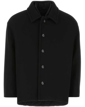 Valentino Garavani Wool Blend Coat - Black