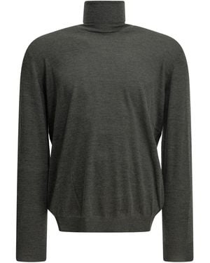 Brunello Cucinelli Cashmere And Silk Turtleneck Sweater - Gray