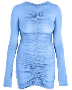 LaRevêche Lillibet Long-Sleeved Minidress - Blue