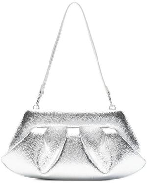 THEMOIRÈ Gathered Detail Clutch Bag - White