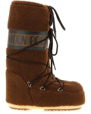 Moon Boot 'Icon Fleece' Boots - Brown