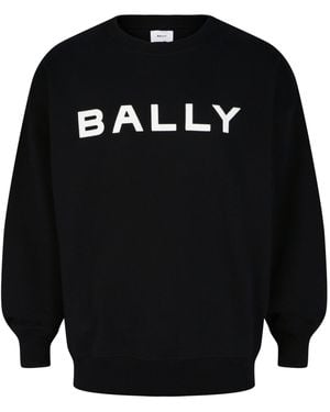 Bally Logo Drop Shoulder Sweatshirt - Black