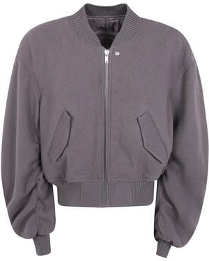 Rick Owens "Secchia Flight" Padded Jacket - Gray