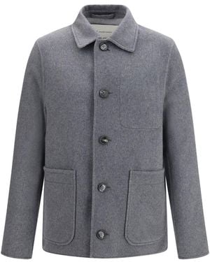 Ami Paris Wool And Cashmere Boule Jacket - Gray