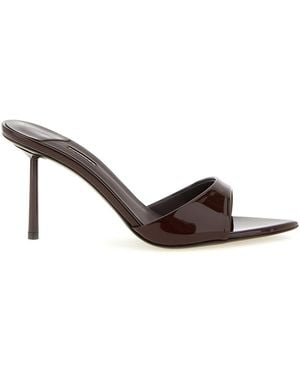 Le Silla Solid Pointed Toe Heels - Metallic