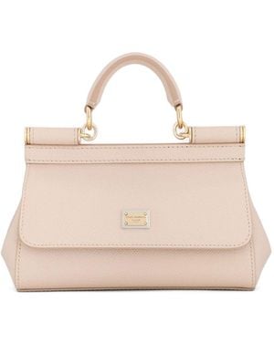Dolce & Gabbana Sicily Top Handle Mini Handbag - Natural