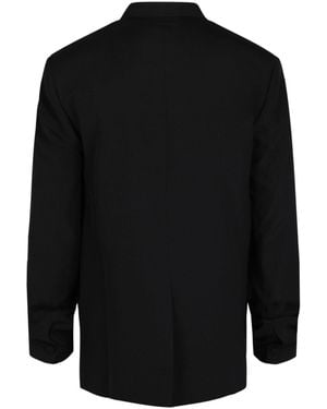Givenchy Oversized Wool Blazer With Satin Lapels - Black