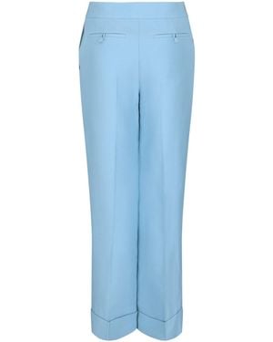 Valentino Crepe Couture Pants - Blue