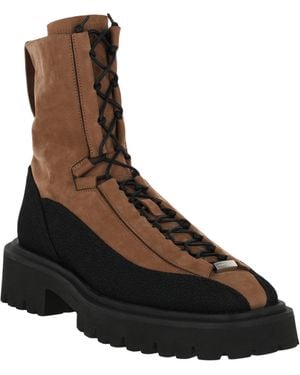 Ferragamo Atlante Combat Boots - Brown