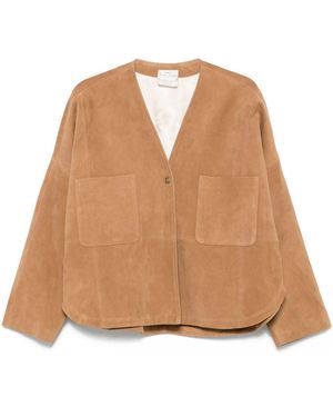 forte_forte Heavy Suede Kimono - Natural