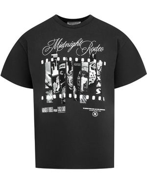MIDNIGHT RODEO Graphic Print T-Shirt - Black