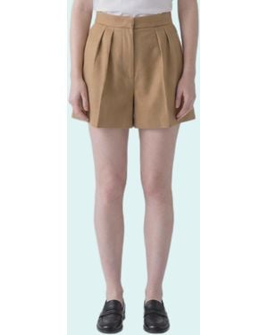 Max Mara Vista Camel Shorts - White