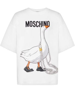 Moschino Moschino Goose-Graphic T-Shirt - White