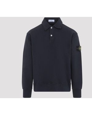 Stone Island L/S Polo - Blue