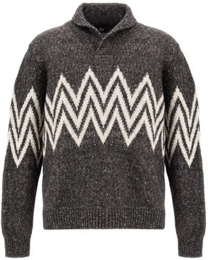Herno Sweater With Embroidery Detail - Gray