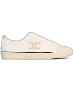 Celine Alan Canvas Sneakers - White