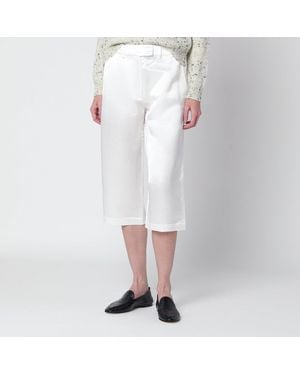 Cordera Linenblend Satin Bermuda Shorts - White