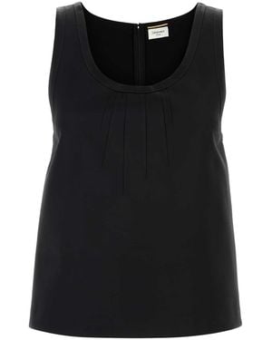 Saint Laurent Top Tailleur Avec Pe - Black