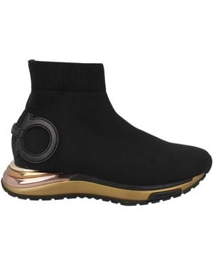 Ferragamo Gardena Ankle Sock Sneakers - Black